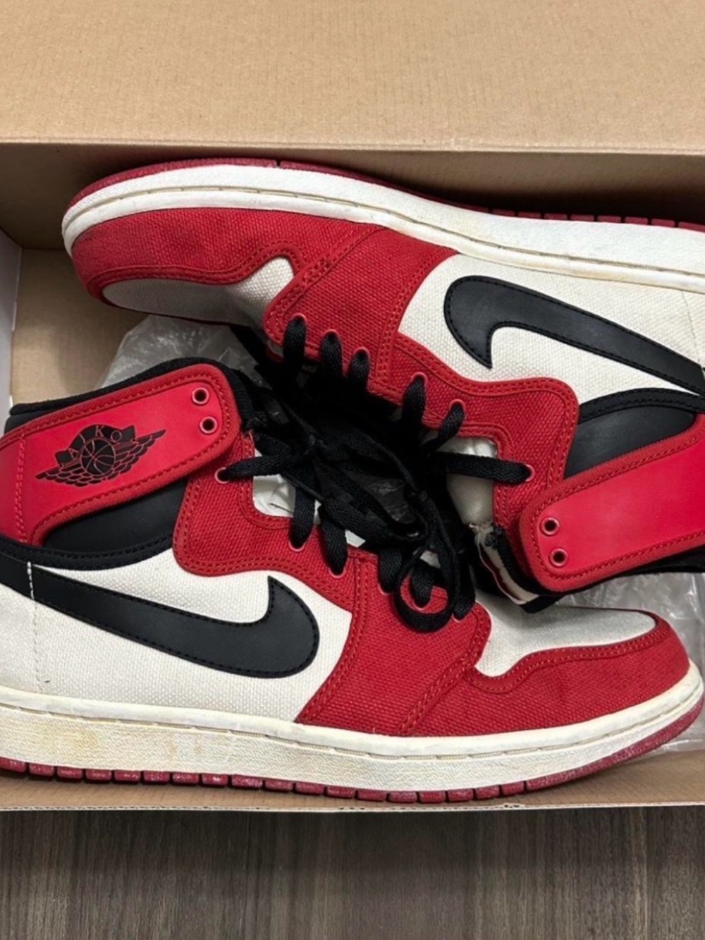 Nike Red Black White High-Top Sneakers